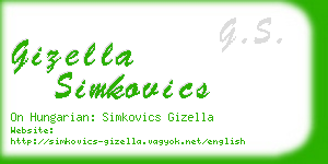 gizella simkovics business card